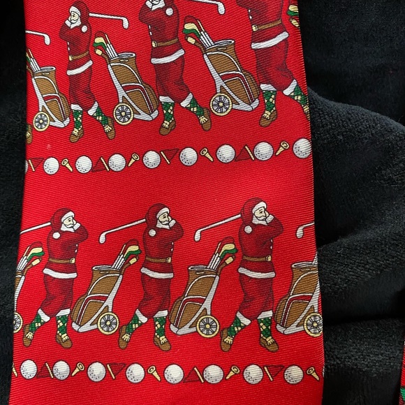 Two Golfing Santa Holiday Ties - Picture 5 of 10